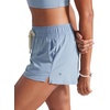 image:imageCRZ YOGA Mid Waisted Side Slit Beach Shorts for Women 3  Dolphin Swim Board Bathing Trunks Bottoms with LinerThe Breeze Blue