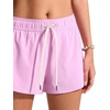 image:imageCRZ YOGA Mid Waisted Side Slit Beach Shorts for Women 3  Dolphin Swim Board Bathing Trunks Bottoms with LinerVita Pink