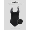image:imageCRZ YOGA Nexfeel Double Lined V Neck One Piece Swimsuit for Women  Tummy Control Slimming Modest Bathing Suit Non PaddedBlack