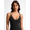 image:imageCRZ YOGA Nexfeel Double Lined V Neck One Piece Swimsuit for Women  Tummy Control Slimming Modest Bathing Suit Non PaddedBlack