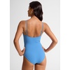 image:imageCRZ YOGA Nexfeel Double Lined V Neck One Piece Swimsuit for Women  Tummy Control Slimming Modest Bathing Suit Non PaddedParty Blue