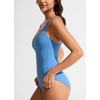 image:imageCRZ YOGA Nexfeel Double Lined V Neck One Piece Swimsuit for Women  Tummy Control Slimming Modest Bathing Suit Non PaddedParty Blue
