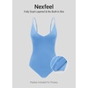 image:imageCRZ YOGA Nexfeel Double Lined V Neck One Piece Swimsuit for Women  Tummy Control Slimming Modest Bathing Suit Non PaddedParty Blue