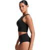 image:imageCRZ YOGA Racerback Bikini Tops for Women  Padded High Neck Modest Swim Sports Bathing BraBlack