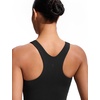 image:imageCRZ YOGA Racerback Bikini Tops for Women  Padded High Neck Modest Swim Sports Bathing BraBlack