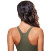 image:imageCRZ YOGA Racerback Bikini Tops for Women  Padded High Neck Modest Swim Sports Bathing BraDark Olive