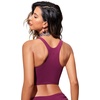 image:imageCRZ YOGA Racerback Bikini Tops for Women  Padded High Neck Modest Swim Sports Bathing BraFuchsia