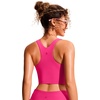 image:imageCRZ YOGA Racerback Bikini Tops for Women  Padded High Neck Modest Swim Sports Bathing BraGranita Pink