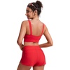 image:imageCRZ YOGA Scoop Neck Longline Bikini Tops for Women  Padded Wide Straps Modest Swimsuit Bathing Suit Sports BraDeep Red