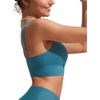 image:imageCRZ YOGA Scoop Neck Longline Bikini Tops for Women  Padded Wide Straps Modest Swimsuit Bathing Suit Sports BraSapphire Blue
