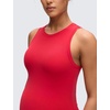 image:imageCRZ YOGA Softembrace Maternity High Neck Tank Tops  Soft Sleeveless Casual Going Out Pregnancy Basic TShirts for WomenAurora Red
