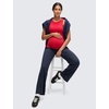 image:imageCRZ YOGA Softembrace Maternity High Neck Tank Tops  Soft Sleeveless Casual Going Out Pregnancy Basic TShirts for WomenAurora Red