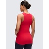 image:imageCRZ YOGA Softembrace Maternity High Neck Tank Tops  Soft Sleeveless Casual Going Out Pregnancy Basic TShirts for WomenAurora Red