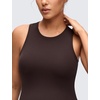image:imageCRZ YOGA Softembrace Maternity High Neck Tank Tops  Soft Sleeveless Casual Going Out Pregnancy Basic TShirts for WomenHot Fudge Brown