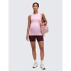image:imageCRZ YOGA Softembrace Maternity High Neck Tank Tops  Soft Sleeveless Casual Going Out Pregnancy Basic TShirts for WomenPink Peony