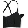 image:imageCRZ YOGA Tie Back Bikini Tops for Women  Padded Lace Up V Neck Swim Bathing Suit BraBlack