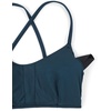 image:imageCRZ YOGA Tie Back Bikini Tops for Women  Padded Lace Up V Neck Swim Bathing Suit BraInsignia Blue