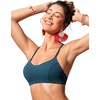 image:imageCRZ YOGA Tie Back Bikini Tops for Women  Padded Lace Up V Neck Swim Bathing Suit BraInsignia Blue