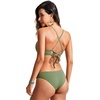 image:imageCRZ YOGA Tie Back Bikini Tops for Women  Padded Lace Up V Neck Swim Bathing Suit BraMoss Green