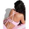 image:imageCRZ YOGA Tie Back Bikini Tops for Women  Padded Lace Up V Neck Swim Bathing Suit BraPink Peony