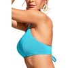 image:imageCRZ YOGA Tie Back Bikini Tops for Women  Padded Lace Up V Neck Swim Bathing Suit BraTurquoise