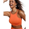 image:imageCRZ YOGA Womens Bikini Tops High Neck Swimsuit Racerback Padded Bathing Suit Sexy SwimwearCoral