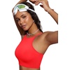 image:imageCRZ YOGA Womens Bikini Tops High Neck Swimsuit Racerback Padded Bathing Suit Sexy SwimwearDark Red