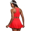 image:imageCRZ YOGA Womens Bikini Tops High Neck Swimsuit Racerback Padded Bathing Suit Sexy SwimwearDark Red