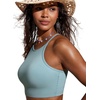 image:imageCRZ YOGA Womens Bikini Tops High Neck Swimsuit Racerback Padded Bathing Suit Sexy SwimwearLight Grayish Blue