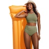 image:imageCRZ YOGA Womens Bikini Tops High Neck Swimsuit Racerback Padded Bathing Suit Sexy SwimwearMoss Green