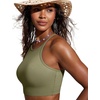 image:imageCRZ YOGA Womens Bikini Tops High Neck Swimsuit Racerback Padded Bathing Suit Sexy SwimwearMoss Green