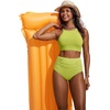 image:imageCRZ YOGA Womens Bikini Tops High Neck Swimsuit Racerback Padded Bathing Suit Sexy SwimwearPrimrose Yellow