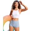 image:imageCRZ YOGA Womens Bikini Tops High Neck Swimsuit Racerback Padded Bathing Suit Sexy SwimwearWhite