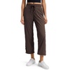 image:imageCRZ YOGA Lightweight Straight Leg Cropped Pants for Women 24  Ruched Casual Work Athletic Capri with PocketsHot Fudge Brown