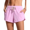 image:imageCRZ YOGA Mid Waisted Side Slit Beach Shorts for Women 3  Dolphin Swim Board Bathing Trunks Bottoms with LinerVita Pink