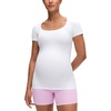image:imageCRZ YOGA Softembrace Maternity U Neck Short Sleeve Shirts  Casual Pregnancy Tops Soft Work Going Out Basic TShirt for WomenWhite