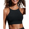 image:imageCRZ YOGA Womens Bikini Tops High Neck Swimsuit Racerback Padded Bathing Suit Sexy SwimwearBlack