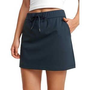 image:imageCRZ YOGA 4Way Stretch A Line Skirts for Women  High Waitsted Mini Lined Tennis Work Drawstring Skort with PocketsTrue Navy