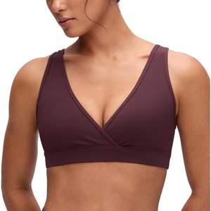 image:imageCRZ YOGA Butterluxe Maternity V Neck Nursing Bras  Wireless Sleep Breastfeeding Lounge Womens Pregnancy Bralette ComfyRipe Plum