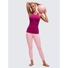 image:imageCRZ YOGA Butterluxe High Neck Tank Tops for Women  Racerback Workout Padded Yoga Athletic Camisole with Built in BraMagenta Purple