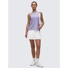 image:imageCRZ YOGA Womens Racerback Yoga Tank Tops High Crewneck Soft Casual Workout Sleeveless Flowy ShirtsLilac Lavender