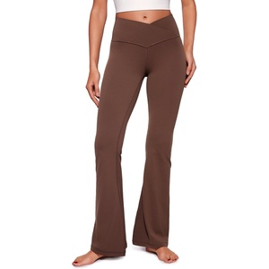 image:imageCRZ YOGA Butterluxe Crossover Flare Leggings 293133  High Waist V Cross Bootcut Bell Bottoms Yoga Pants for WomenCoffee Brown