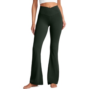image:imageCRZ YOGA Butterluxe Crossover Flare Leggings 293133  High Waist V Cross Bootcut Bell Bottoms Yoga Pants for WomenLegend Green