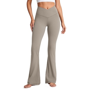 image:imageCRZ YOGA Butterluxe Crossover Flare Leggings 293133  High Waist V Cross Bootcut Bell Bottoms Yoga Pants for WomenWarm Ash Grey