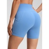image:imageCRZ YOGA Butterluxe Biker Shorts Pockets 5  High Waisted Volleyball Workout Athletic Yoga WomensParty Blue