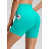 image:imageCRZ YOGA Butterluxe Biker Shorts Pockets 5  High Waisted Volleyball Workout Athletic Yoga WomensTropics Teal