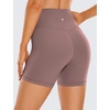 image:imageCRZ YOGA Butterluxe Crossover Biker Shorts 5  Criss Cross High Waisted Workout Yoga Buttery Soft WomensMauve