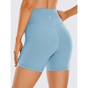 image:imageCRZ YOGA Butterluxe Crossover Biker Shorts 5  Criss Cross High Waisted Workout Yoga Buttery Soft WomensPure Blue