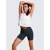 image:imageCRZ YOGA Butterluxe Crossover Biker Shorts 5  Criss Cross High Waisted Workout Yoga Buttery Soft WomensTrue Navy