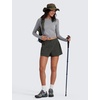 image:imageCRZ YOGA High Waisted Hiking Shorts for Women 3  Water Resistant Cargo for Athletic Travel Outdoor with Zip PocketsArbor Olive